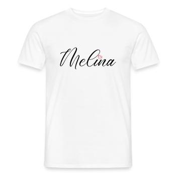 Melina Nom Coeur - T-shirt homme - blanc - Devant - AI Model Male 178 dark (178cm)