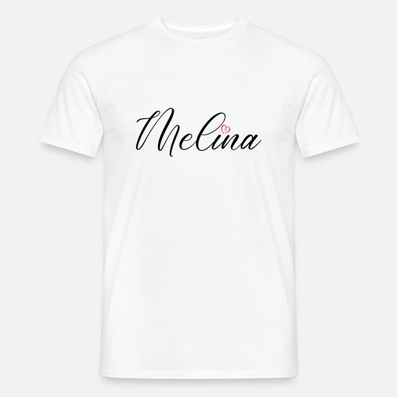 melina name herz - Männer T-Shirt - Weiß