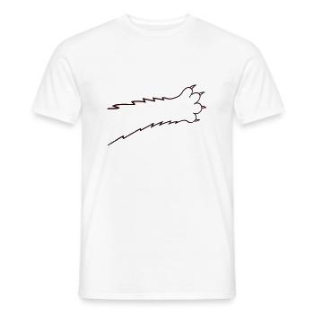 Cats, claws, paws, paws, sharp claws, scratching - Men's T-Shirt - white - Front - AI Model Male 178 dark (178cm)