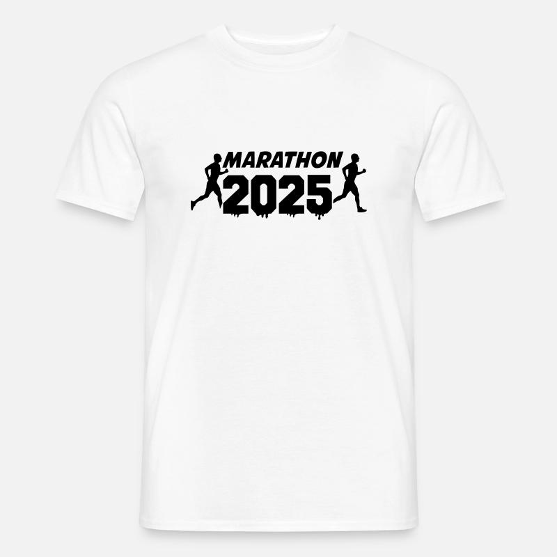 Marathon 2025 - Männer T-Shirt - Weiß