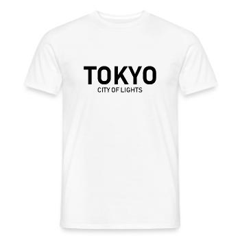 Tokyo - City of Lights - Japan - Nightlife - Men's T-Shirt - white - Front - AI Model Male 178 dark (178cm)