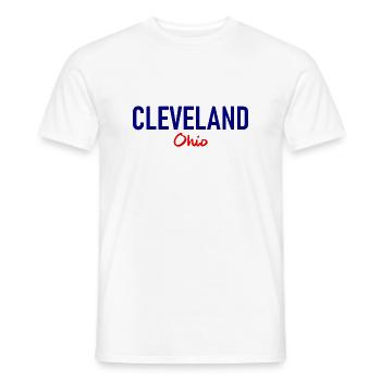 Cleveland - Ohio - USA - United States of America - Men's T-Shirt - white - Front - AI Model Male 178 dark (178cm)