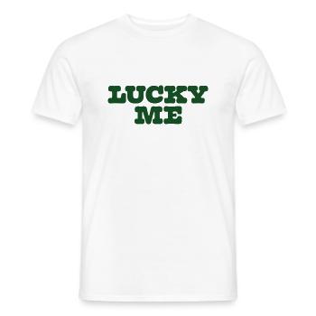 Lucky Me – Retro Y2K Vibes – Green - Männer T-Shirt - Weiß - Vorne - AI Model Male 178 dark (178cm)