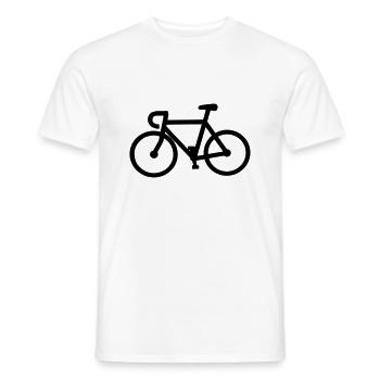bicycle - Men's T-Shirt - white - Front - AI Model Male 178 dark (178cm)