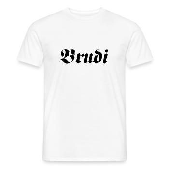 Brudi Jugendwort Jugendsprache - Männer T-Shirt - Weiß - Vorne - AI Model Male 178 dark (178cm)