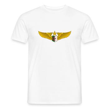 Algerian Air Force wings - T-shirt homme - blanc - Devant - AI Model Male 178 dark (178cm)