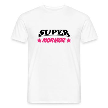 Super mormor - Men's T-Shirt - white - Front - AI Model Male 178 dark (178cm)