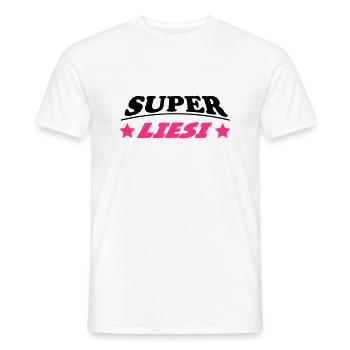 Super liesi - Men's T-Shirt - white - Front - AI Model Male 178 dark (178cm)