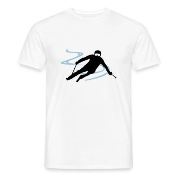 Sport - Skifahrer - Männer T-Shirt - Weiß - Vorne - AI Model Male 178 dark (178cm)
