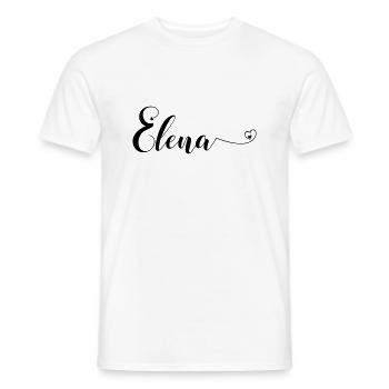 elena - Männer T-Shirt - Weiß - Vorne - AI Model Male 178 dark (178cm)
