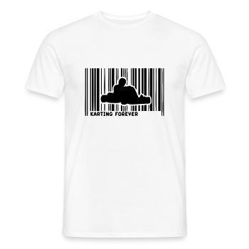 Barcode Kart Auto Rennen sport - Männer T-Shirt - Weiß - Vorne - AI Model Male 178 dark (178cm)