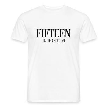 15 . Birthday gift 15 years - Men's T-Shirt - white - Front - AI Model Male 178 dark (178cm)
