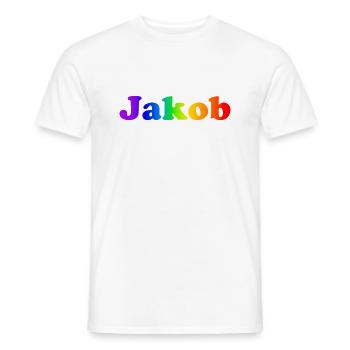 Jacob - T-shirt homme - blanc - Devant - AI Model Male 178 dark (178cm)