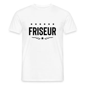 Friseur Beruf - Männer T-Shirt - Weiß - Vorne - AI Model Male 178 dark (178cm)