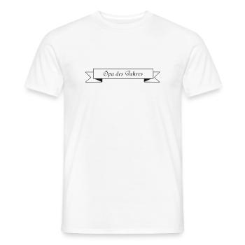 Opa des Jahres - Männer T-Shirt - Weiß - Vorne - AI Model Male 178 dark (178cm)