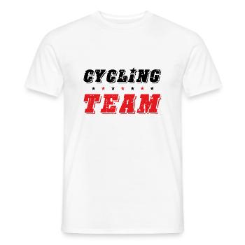 Cycling Team - Men's T-Shirt - white - Front - AI Model Male 178 dark (178cm)