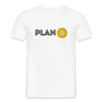 Plan Bitcoin - Männer T-Shirt - Weiß - Vorne - AI Model Male 178 dark (178cm)