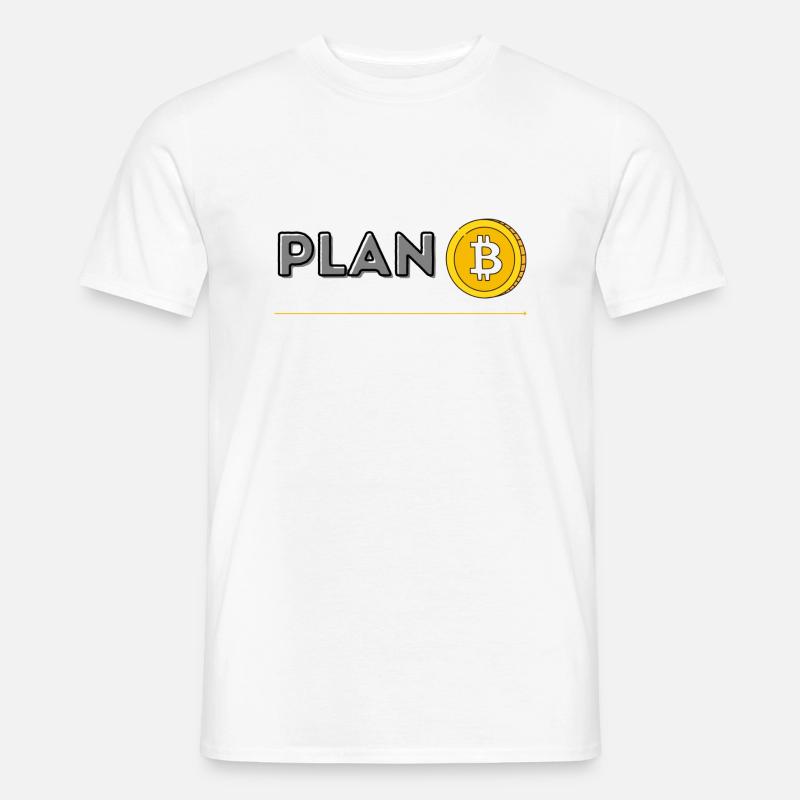 Plan Bitcoin - Männer T-Shirt - Weiß