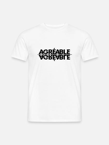 Agreable Glitch Design - Männer T-Shirt - Weiß
