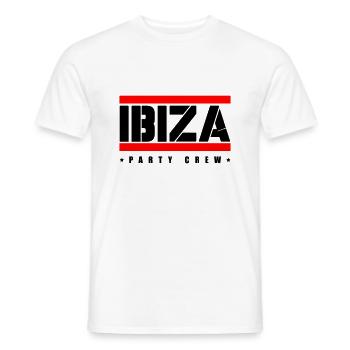 Ibiza Party Crew - Men's T-Shirt - white - Front - AI Model Male 178 dark (178cm)
