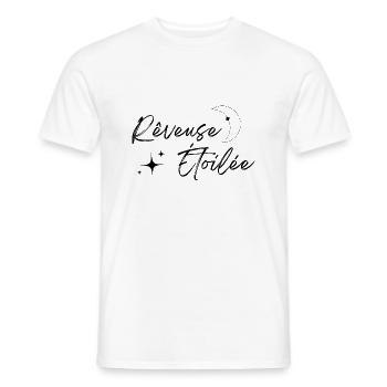 Rêveuse étoilée - T-shirt homme - blanc - Devant - AI Model Male 178 dark (178cm)