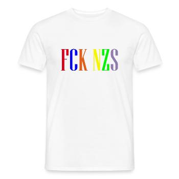 FCK NZS - T-shirt homme - blanc - Devant - AI Model Male 178 dark (178cm)