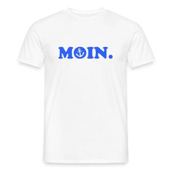Moin - Guten Morgen - Nordsee - Ostsee - Anker - Männer T-Shirt - Weiß - Vorne - AI Model Male 178 dark (178cm)