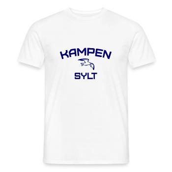 Sylt - Mer du Nord - Allemagne - Kampen - Île - T-shirt homme - blanc - Devant - AI Model Male 178 dark (178cm)