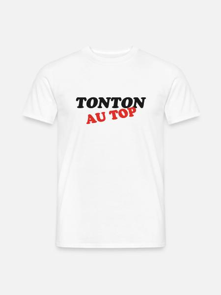 ONKEL AN DER SPITZE - Männer T-Shirt - Weiß