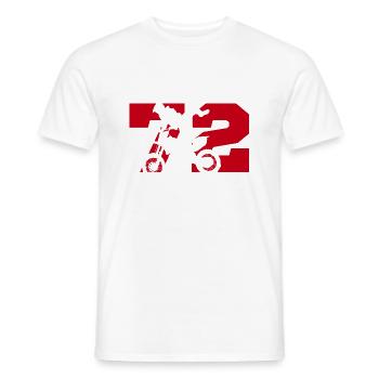 Moto 72 biker - Men's T-Shirt - white - Front - AI Model Male 178 dark (178cm)