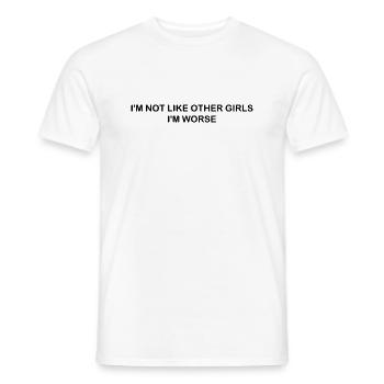 Possum I'm Not Like Other Girls I'm Worse Funny - Men's T-Shirt - white - Front - AI Model Male 178 dark (178cm)