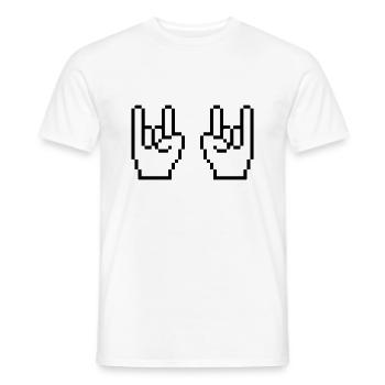 Aiguilles Rock Pixel - T-shirt homme - blanc - Devant - AI Model Male 178 dark (178cm)