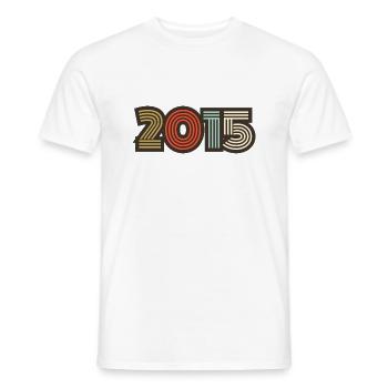 2015 rétro vintage - T-shirt homme - blanc - Devant - AI Model Male 178 dark (178cm)