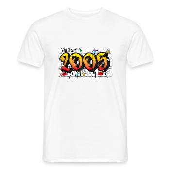 Graffiti Vibes seit 2005 – 20 Jahre Urban Edge - Männer T-Shirt - Weiß - Vorne - AI Model Male 178 dark (178cm)