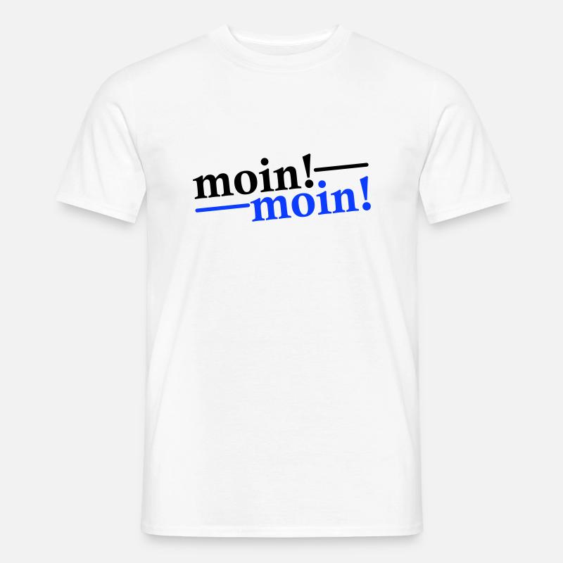 Moin Moin Gruß - Männer T-Shirt - Weiß