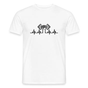 Musculation ECG - T-shirt homme - blanc - Devant - AI Model Male 178 dark (178cm)