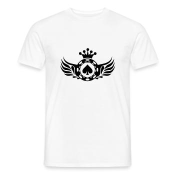 poker_ace_shield_f1 - T-shirt homme - blanc - Devant - AI Model Male 178 dark (178cm)