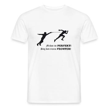 L'escrime est parfaite - T-shirt homme - blanc - Devant - AI Model Male 178 dark (178cm)