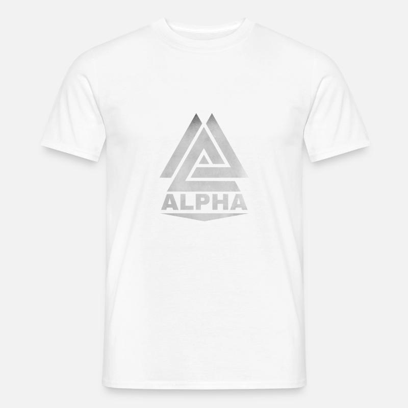 Alpha - Männer T-Shirt - Weiß