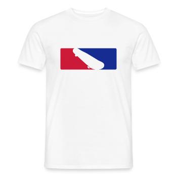 Planche à roulettes - T-shirt homme - blanc - Devant - AI Model Male 178 dark (178cm)