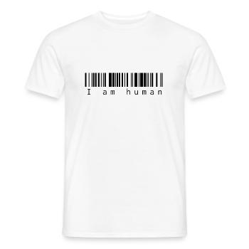 I am human - Männer T-Shirt - Weiß - Vorne - AI Model Male 178 dark (178cm)