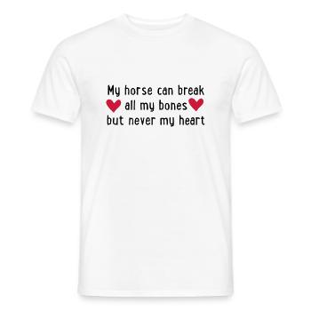cheval - T-shirt homme - blanc - Devant - AI Model Male 178 dark (178cm)