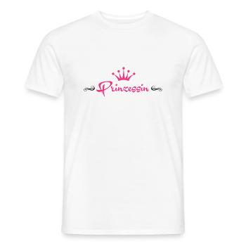 (100_prinzessin2_2c) - T-shirt homme - blanc - Devant - AI Model Male 178 dark (178cm)