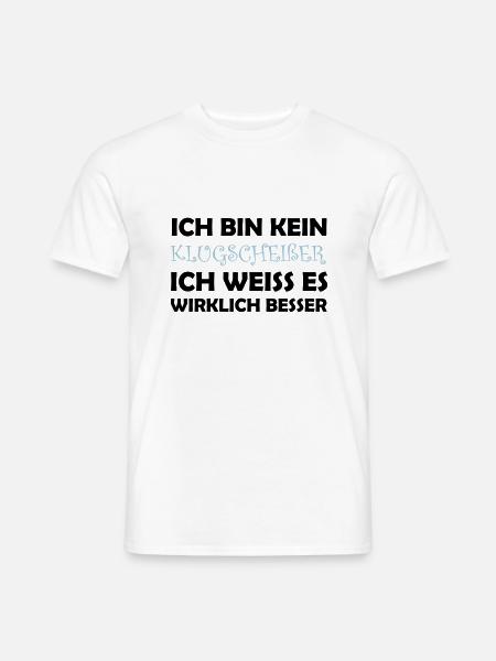 bin_kein_klugscheisser_02 - Männer T-Shirt - Weiß