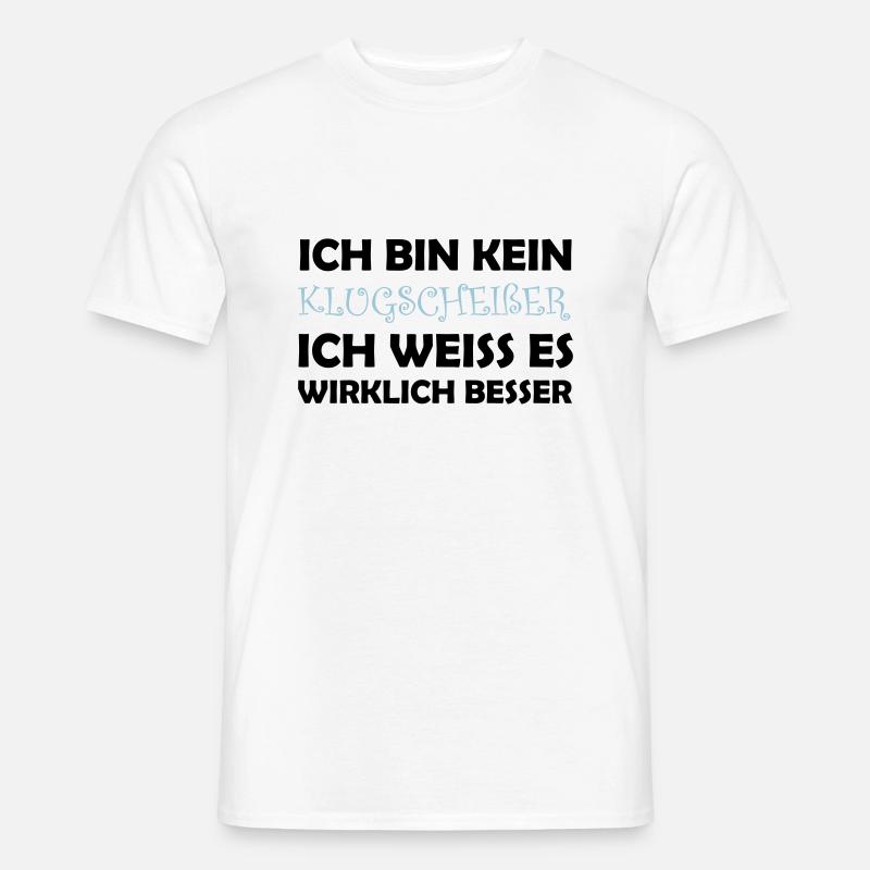 bin_kein_klugscheisser_02 - Männer T-Shirt - Weiß