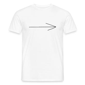 Flèche à droite - T-shirt homme - blanc - Devant - AI Model Male 178 dark (178cm)