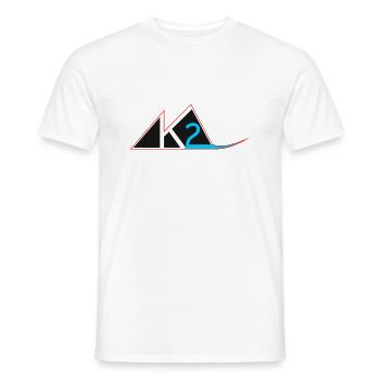 Montagne K2 - T-shirt homme - blanc - Devant - AI Model Male 178 dark (178cm)