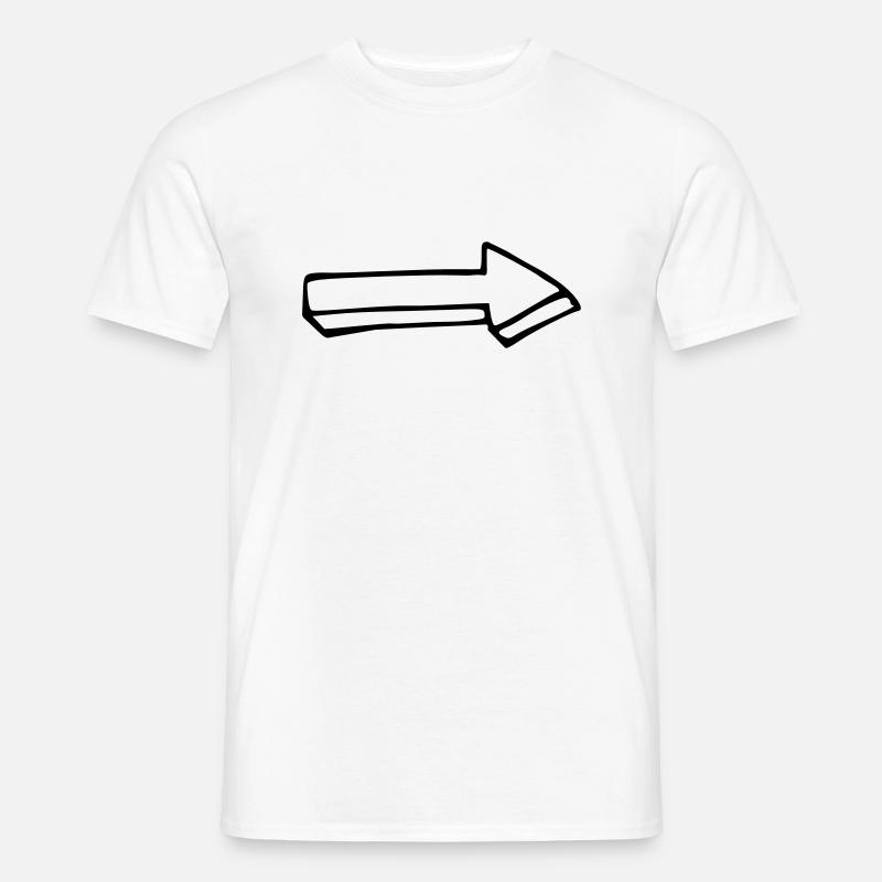 Pfeil Pfeile Symbol gezeichnet selbst Vektor - Männer T-Shirt - Weiß