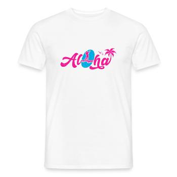 Aloha Stand Up Paddling pink - Männer T-Shirt - Weiß - Vorne - AI Model Male 178 dark (178cm)