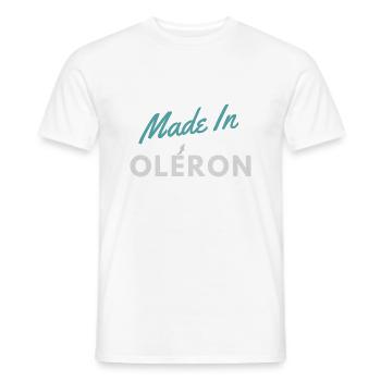 Hergestellt in Oléron - Männer T-Shirt - Weiß - Vorne - AI Model Male 178 dark (178cm)
